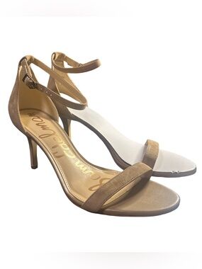 NIB Sam Edelman Daniella Tan Suede Block Heel Ankle Strap Sandals Size 9